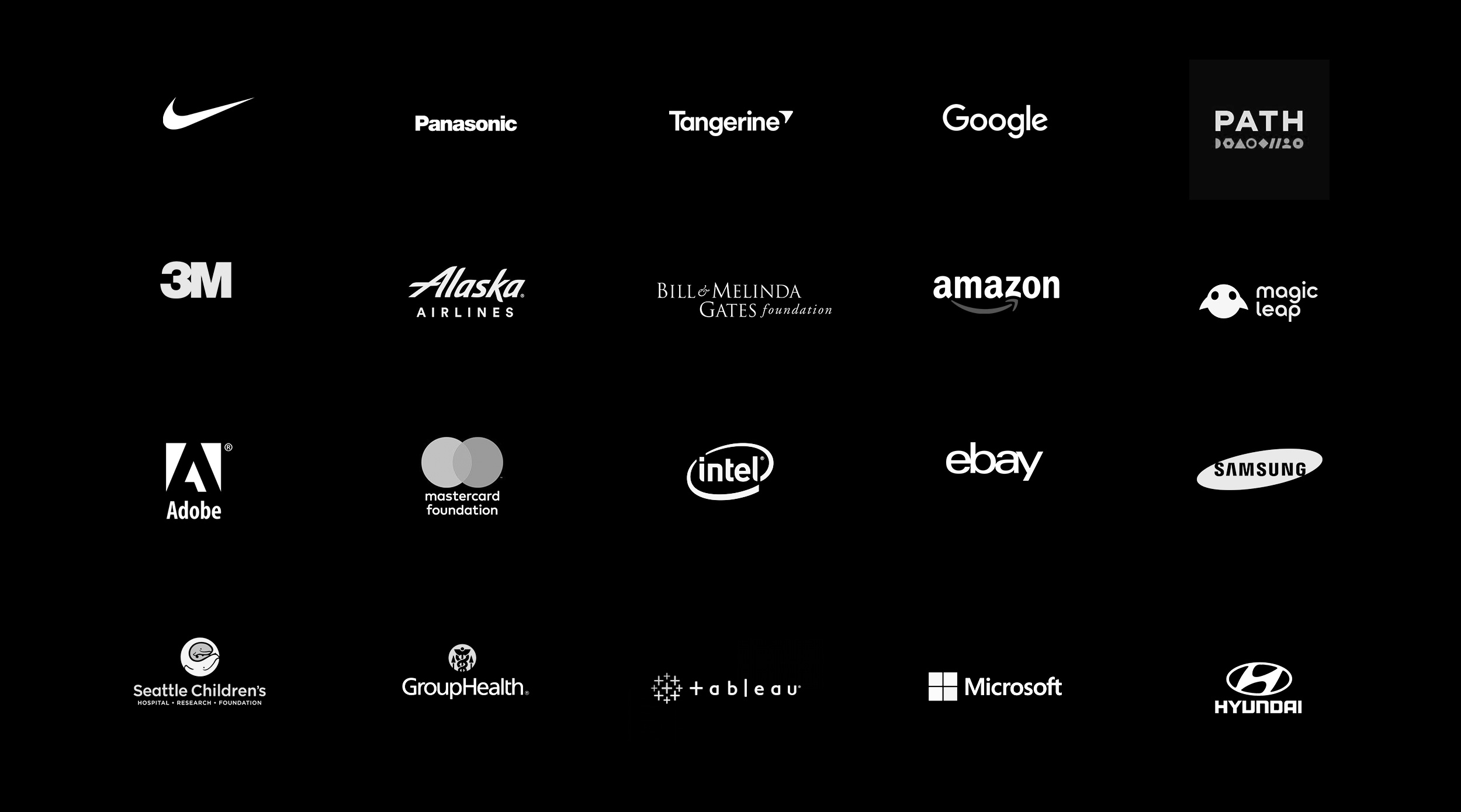 Artefact’s partners include Nike, Tangerine, Google, Amazon, Magic Leap, Adobe, Samsung, Group Health, Tableau, Microsoft, Hyundai, and more.